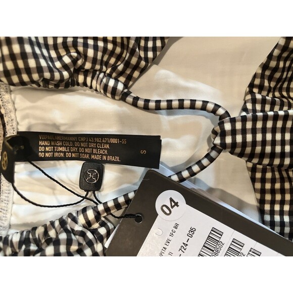 VIX Paula Hermanny womens Lupita One Piece Swimsuit size Small Black Check $248 - Picture 11 of 12